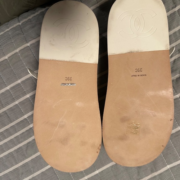 CHANEL CHAIN CALFSKIN SANDALS 39C - Picture 6 of 6